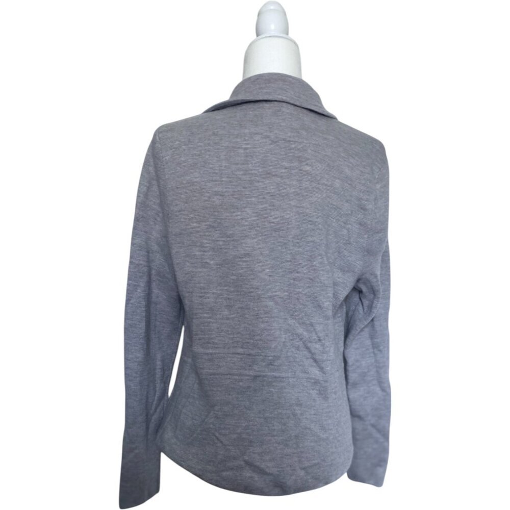 Talbots Merino wool blazer sweater cardigan gray size large - Picture 3 of 7